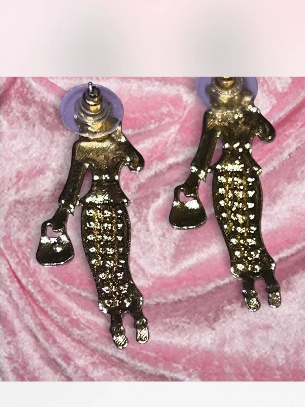 Elegant Gold and Black Fashion Earrings